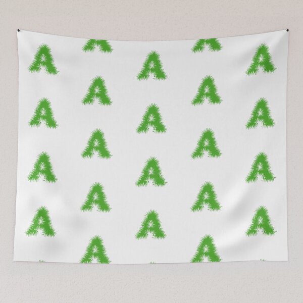 Item preview, Letter A – Festive Green Tinsel Garland Font designed and sold by uncoXab.
