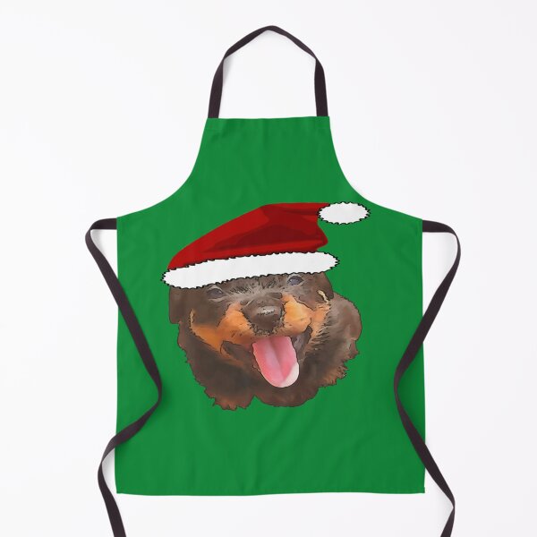Item preview, Cute Rottweiler Pup Wearing Holiday Santa Hat designed and sold by taiche.