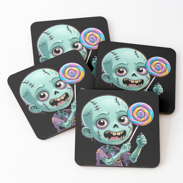 Item preview, Cute Zombie Boy with Lollipop – Funny Halloween Cartoon Art designed and sold by SamartkitDesign.