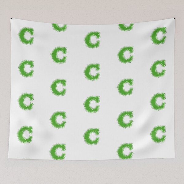 Item preview, Letter C – Festive Green Tinsel Garland Font designed and sold by uncoXab.