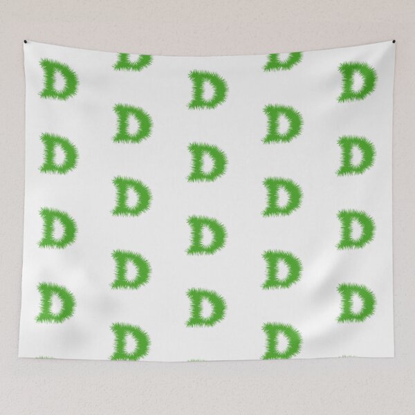 Item preview, Letter D – Festive Green Tinsel Garland Font designed and sold by uncoXab.