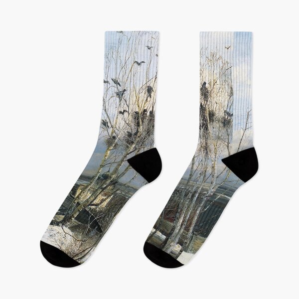 Item preview,  The Rooks Have Returned 1871 Winter landscape  designed and sold by tarotstarostina.