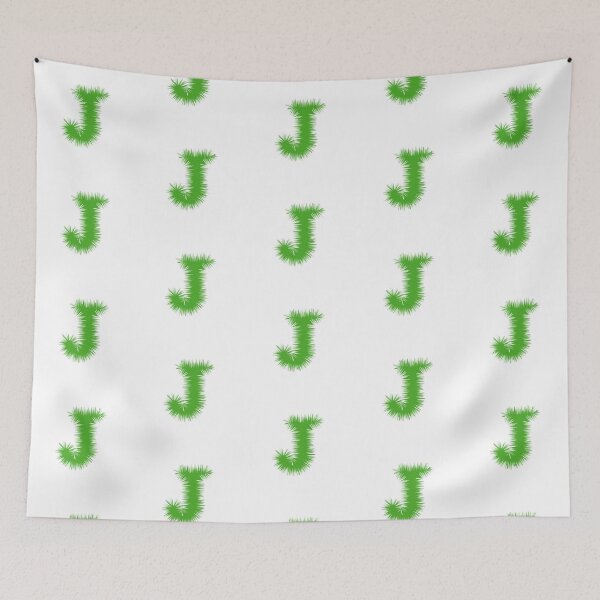 Item preview, Letter J – Festive Green Tinsel Garland Font designed and sold by uncoXab.