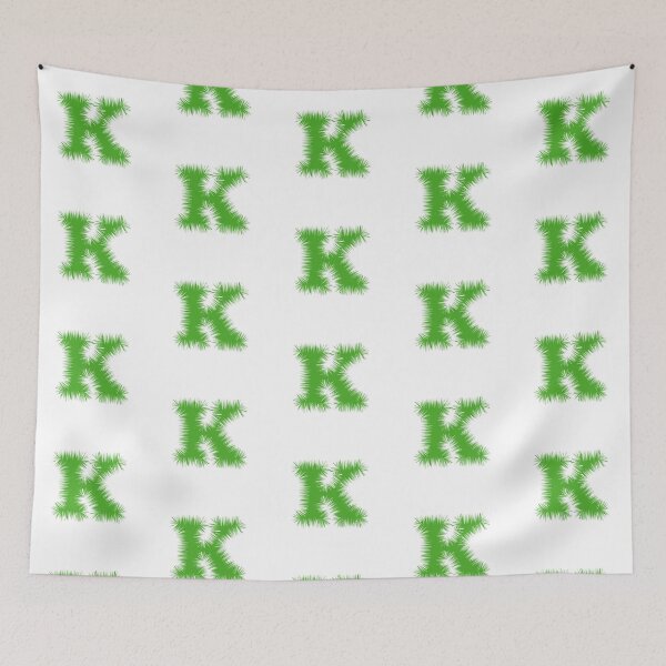 Item preview, Letter K – Festive Green Tinsel Garland Font designed and sold by uncoXab.