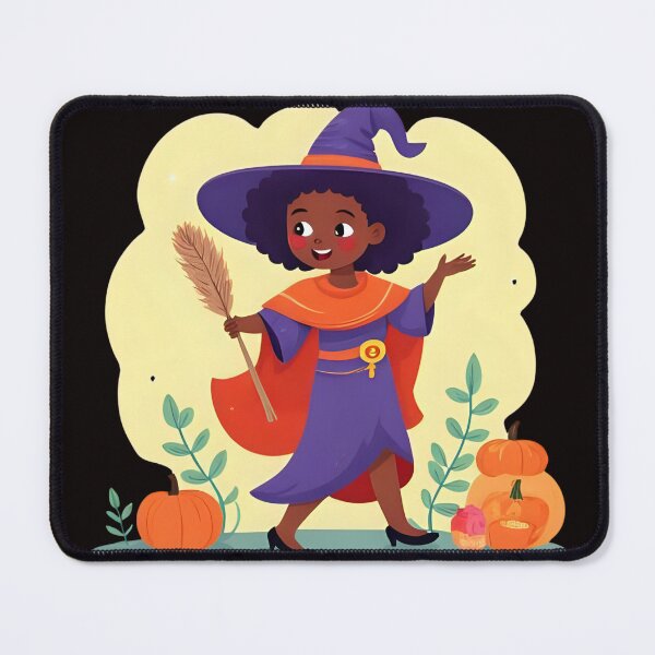 Item preview, "Cheerful Little Witch with Pumpkins" designed and sold by nighttime1990.