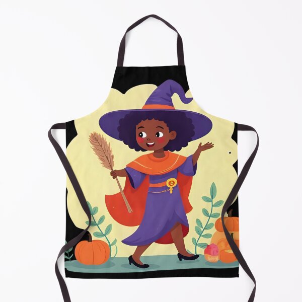 Item preview, "Cheerful Little Witch with Pumpkins" designed and sold by nighttime1990.