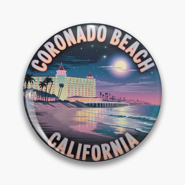 Item preview, Coronado Beach California Night Circle Sticker designed and sold by Horizon Tales.