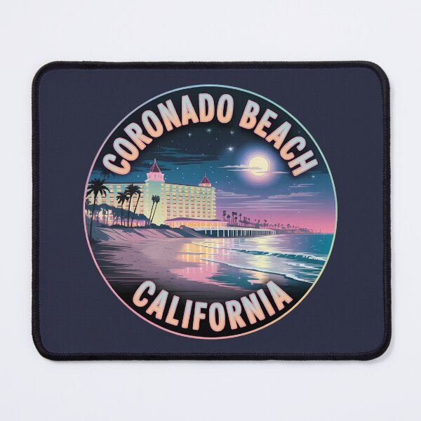 Item preview, Coronado Beach California Night Circle Sticker designed and sold by Horizon Tales.