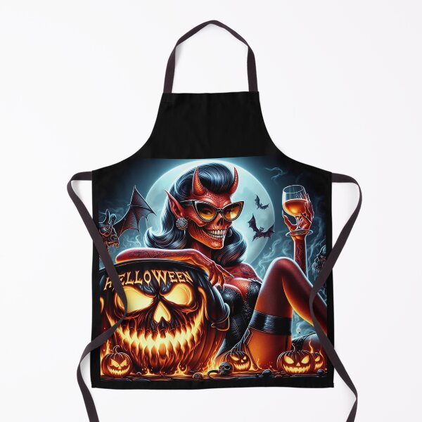 Item preview, Pinup Devil Halloween Moonlit Blaze designed and sold by Voodoo Store Paranormal Collections.