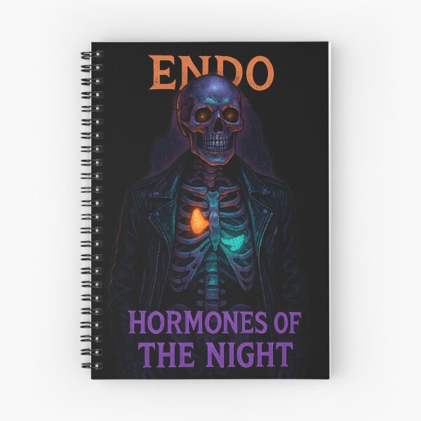 Item preview, Endocrinologist Skeleton Hormones of the Night Gothic Halloween Skull Design designed and sold by ClinicalHubs.