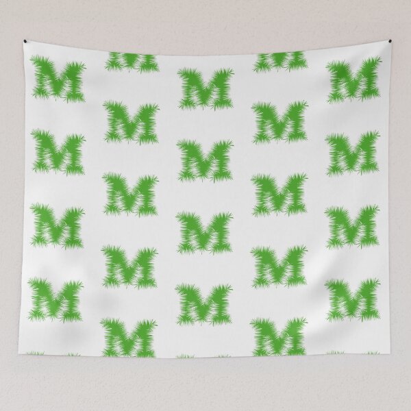 Item preview, Letter M – Festive Green Tinsel Garland Font designed and sold by uncoXab.