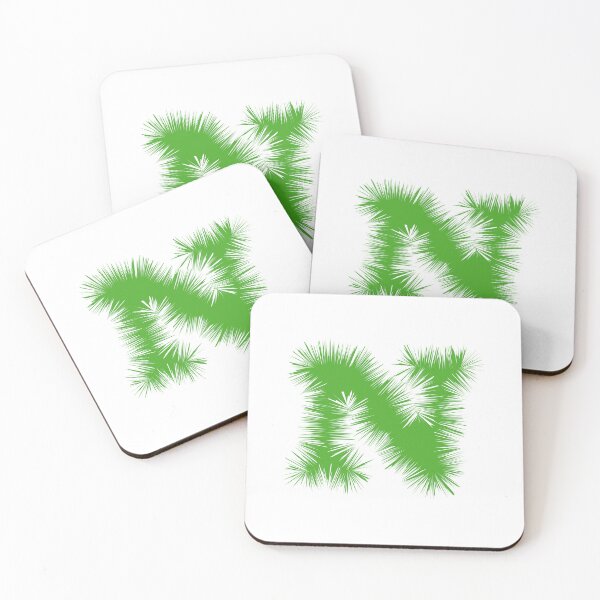 Item preview, Letter N – Festive Green Tinsel Garland Font designed and sold by uncoXab.