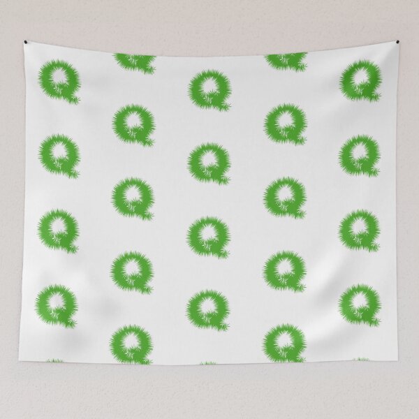 Item preview, Letter Q – Festive Green Tinsel Garland Font designed and sold by uncoXab.