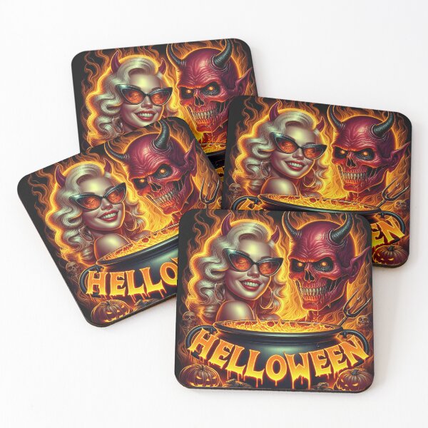 Item preview, Fiery Duo Halloween Devil Blaze designed and sold by Voodoo Store Paranormal Collections.