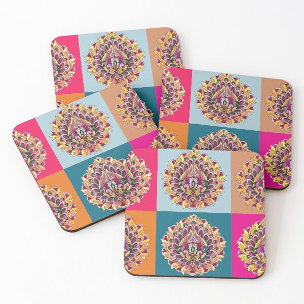 Aperçu de l'œuvre Motif persan pop – Art floral iranien moderne créée et vendue par Saba Beig.