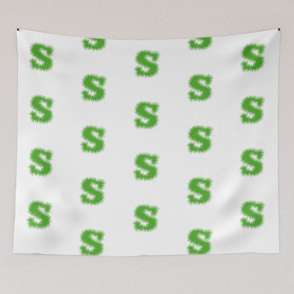 Item preview, Letter S – Festive Green Tinsel Garland Font designed and sold by uncoXab.