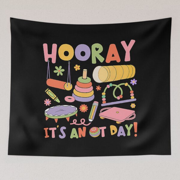 Item preview, Retro Hooray It’s An OT Day Occupational Therapy Pediatric 		 designed and sold by alliotermaljp.