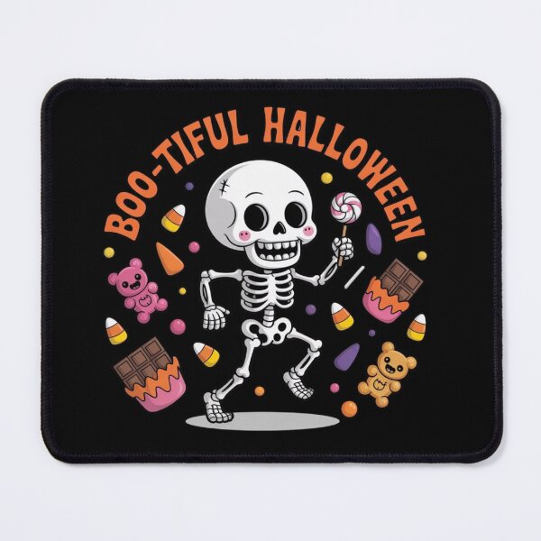 Item preview, Boo-tiful Halloween Cute Skeleton with Candy and bears designed and sold by Nimkaew.