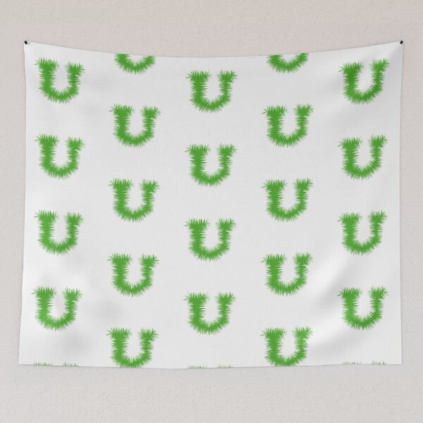 Item preview, Letter U – Festive Green Tinsel Garland Font designed and sold by uncoXab.