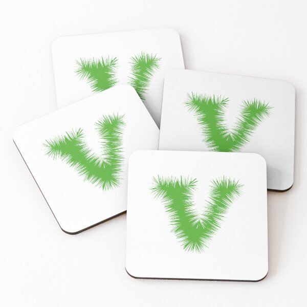 Item preview, Letter V – Festive Green Tinsel Garland Font designed and sold by uncoXab.