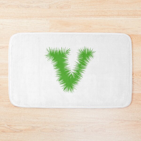 Item preview, Letter V – Festive Green Tinsel Garland Font designed and sold by uncoXab.