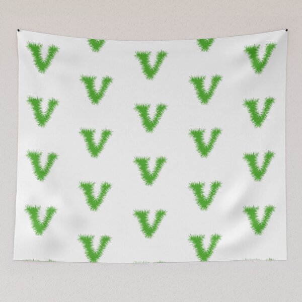 Item preview, Letter V – Festive Green Tinsel Garland Font designed and sold by uncoXab.