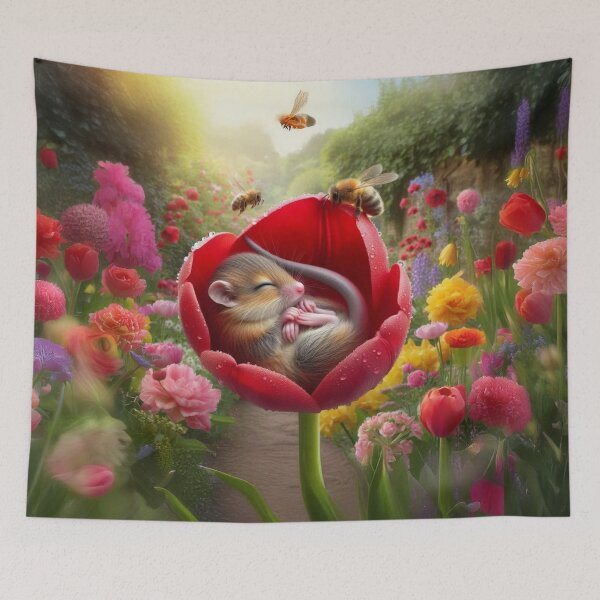 Item preview, Dorrie the Doormouse: Dreaming in the Tulip Garden designed and sold by The Digital Compass.