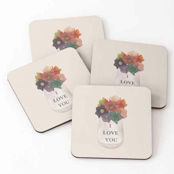 Item preview, Elegant Floral Embroidery Vase – I Love You designed and sold by NF90.