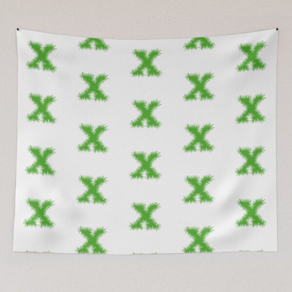 Item preview, Letter X – Festive Green Tinsel Garland Font designed and sold by uncoXab.