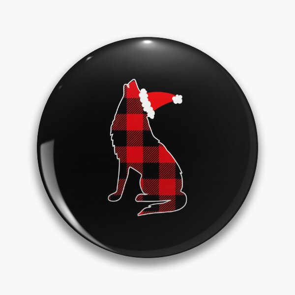 Item preview, Red Plaid Wolf Santa Hat Christmas Pajama Wolf Lover 		 designed and sold by boatensojo.