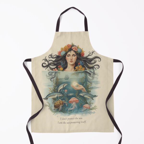 Item preview, She Is the Ocean Quote T-Shirt – “I Am the Sea Protecting Itself” Eco Spirit Tee designed and sold by Mythic Tide.