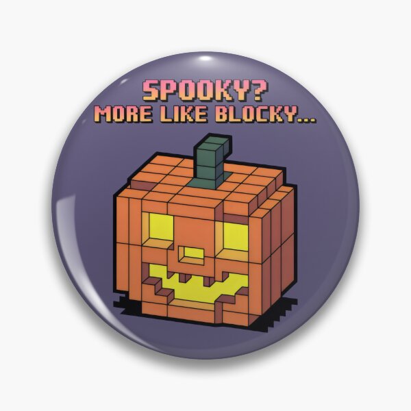 Item preview, Charming Cubic Pumpkin in Retro Gaming Style designed and sold by SplashTastic.