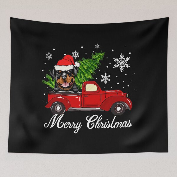 Item preview, Rottweiler Dog Riding Red Truck Christmas Decoration Pajama 		 designed and sold by steviearterof.
