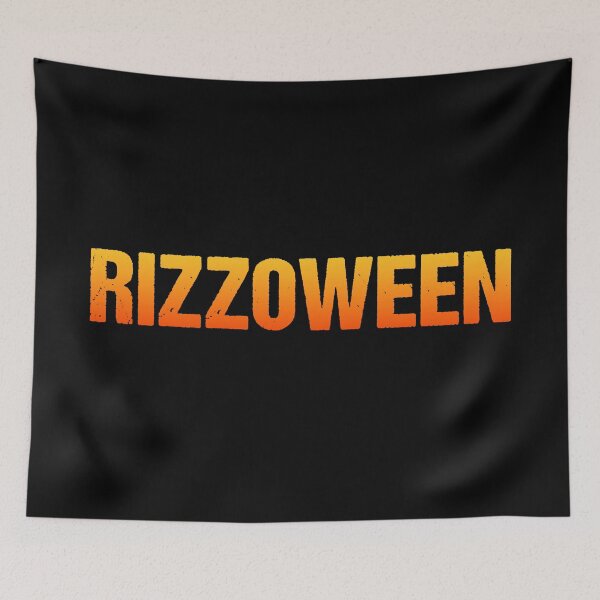 Item preview, Rizzoween, Hot Orange Funny Halloween Quotes designed and sold by Memes N Lore .