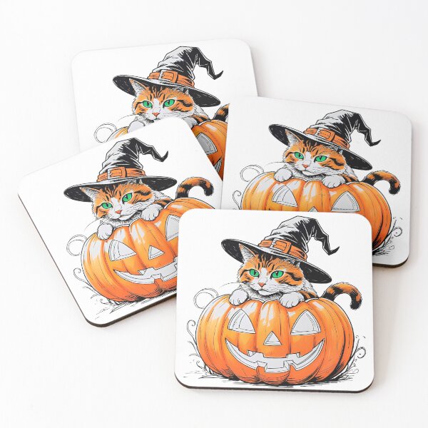 Item preview, Cat coming out of a Pumpkin designed and sold by StickerArt Shop.