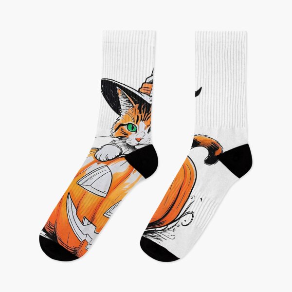 Item preview, Cat coming out of a Pumpkin designed and sold by StickerArt Shop.