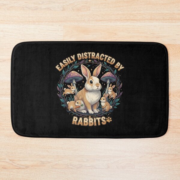 Item preview, Forest Friends Distraction - "Easily Distracted By Rabbits" Woodland Graphic designed and sold by DMNindustries.