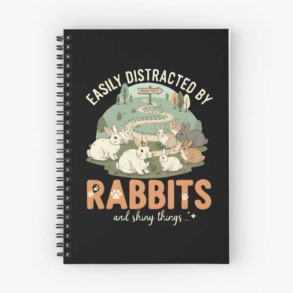 Item preview, "Productivity Problem" - Easily Distracted by Rabbits & Shiny Things Funny Graphic designed and sold by DMNindustries.