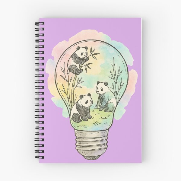 Item preview, Cute Panda Lightbulb – Watercolor Nature Art designed and sold by KikaDP.