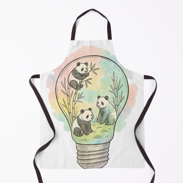 Item preview, Cute Panda Lightbulb – Watercolor Nature Art designed and sold by KikaDP.