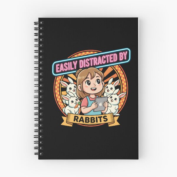 Item preview, Neon Bunny Obsession - "Easily Distracted By Rabbits" Gamer Graphic designed and sold by DMNindustries.