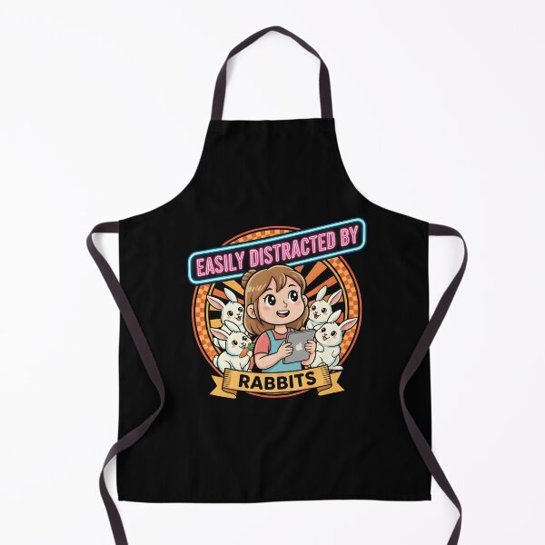 Item preview, Neon Bunny Obsession - "Easily Distracted By Rabbits" Gamer Graphic designed and sold by DMNindustries.