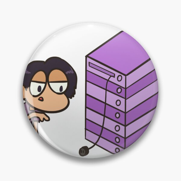 Item preview, Curious Cartoon Boy with Purple Server designed and sold by CartoonyVerse.
