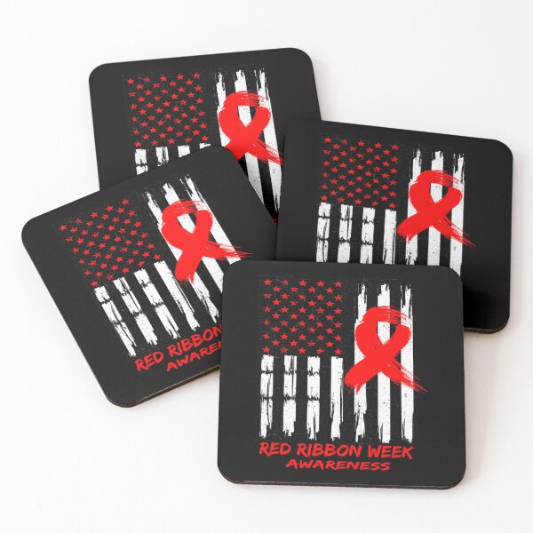 Item preview, Red Ribbon Week Awareness American USA Flag Red Ribbon Week 		 designed and sold by boatensojo.