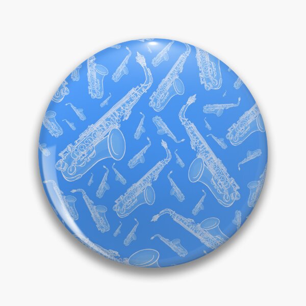 Item preview, Blue saxophone pattern designed and sold by ElectronicCloud.