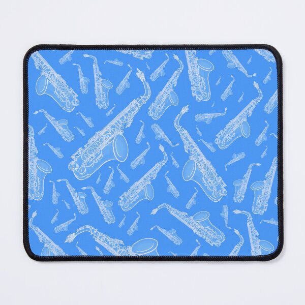 Item preview, Blue saxophone pattern designed and sold by ElectronicCloud.