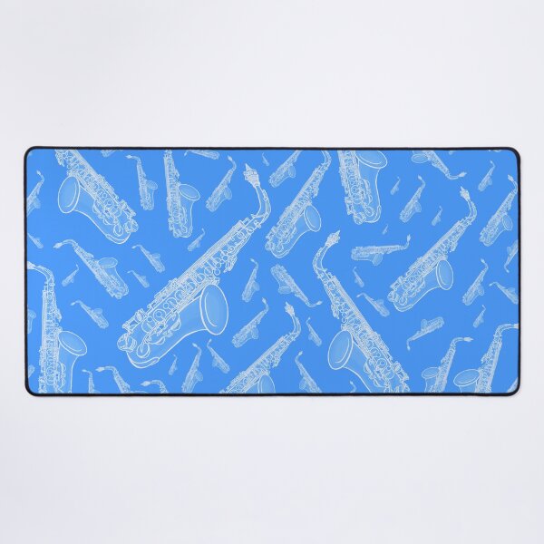 Item preview, Blue saxophone pattern designed and sold by ElectronicCloud.