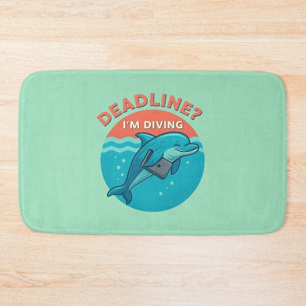 Item preview, Diving Over Deadlines – Dolphin Laptop Escape Art designed and sold by Modivox.