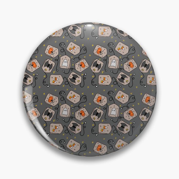Item preview, Spooky cute teabag Halloween pattern designed and sold by DesignJiggy.