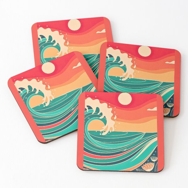 Item preview, Sunset Ocean Waves designed and sold by VibrArtco.